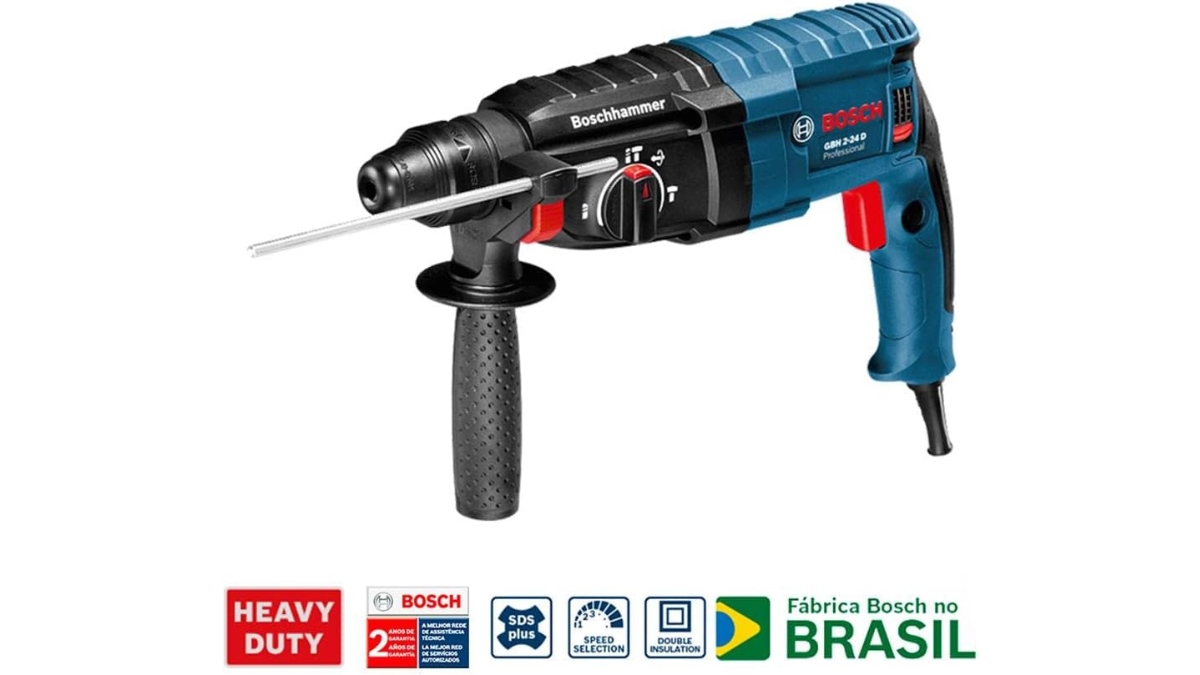 Uso profissional do Bosch Martelete Perfurador em concreto