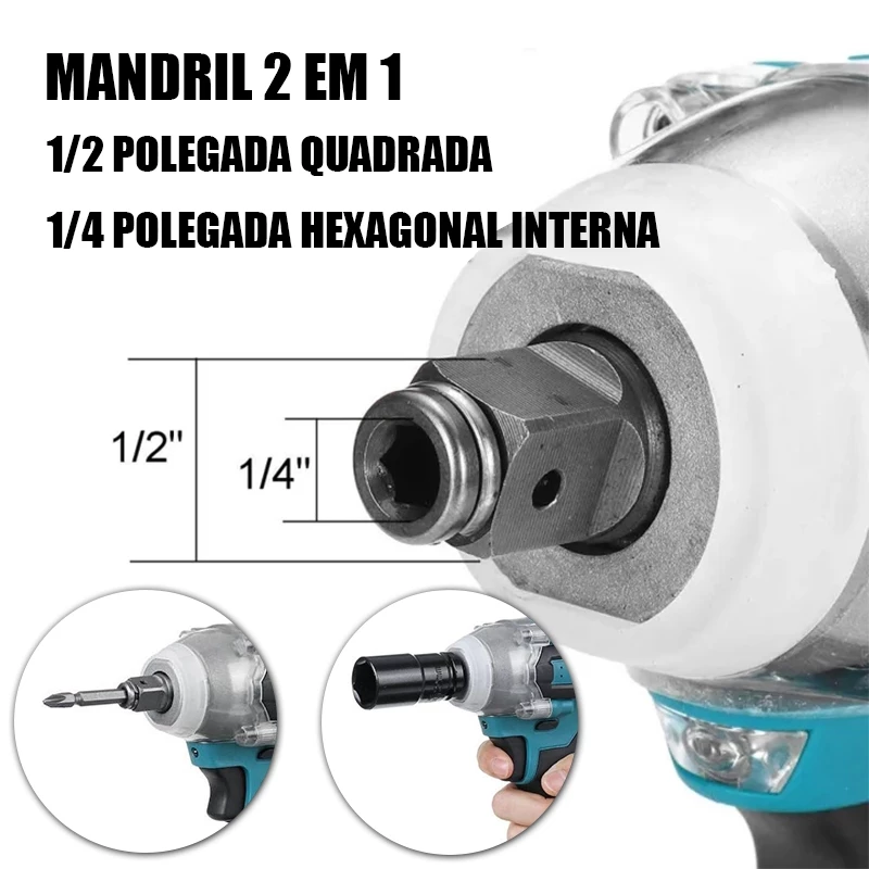 Modelo azul de chave de impacto sem fio compacta