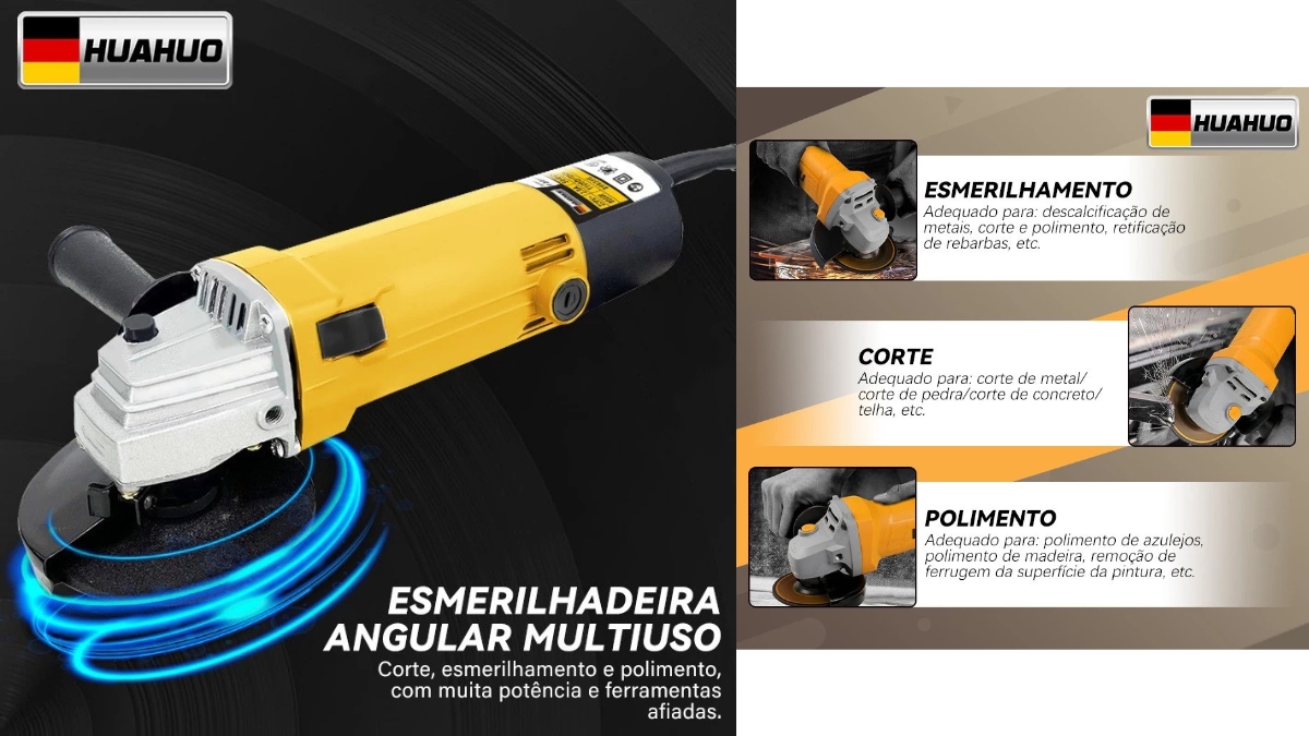 Especificações de força e torque do motor de 21V