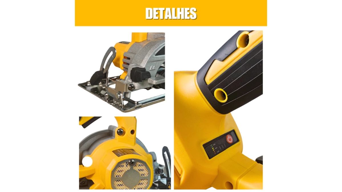 Sistema de profundidade da Serra Mármore a Bateria sendo ajustado