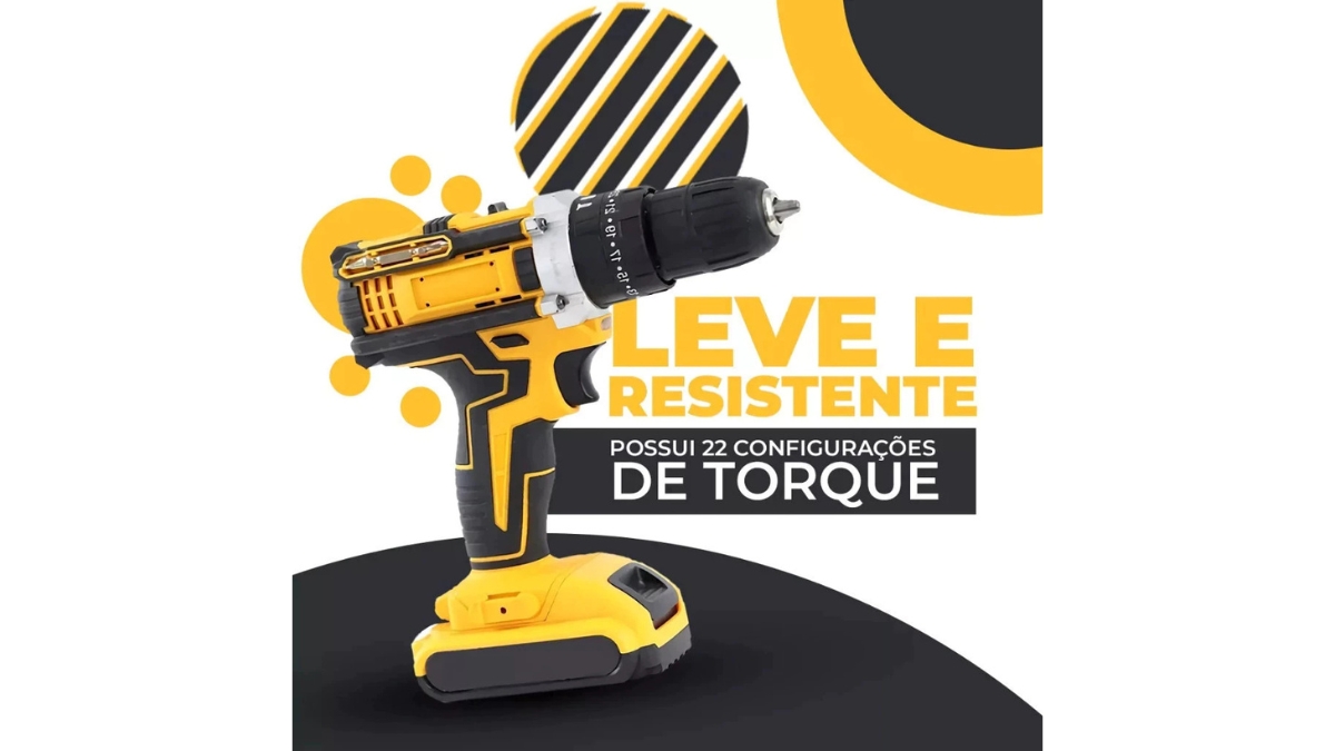 Detalhes do gatilho e LED da Parafusadeira 48V VIPCSSA em close-up