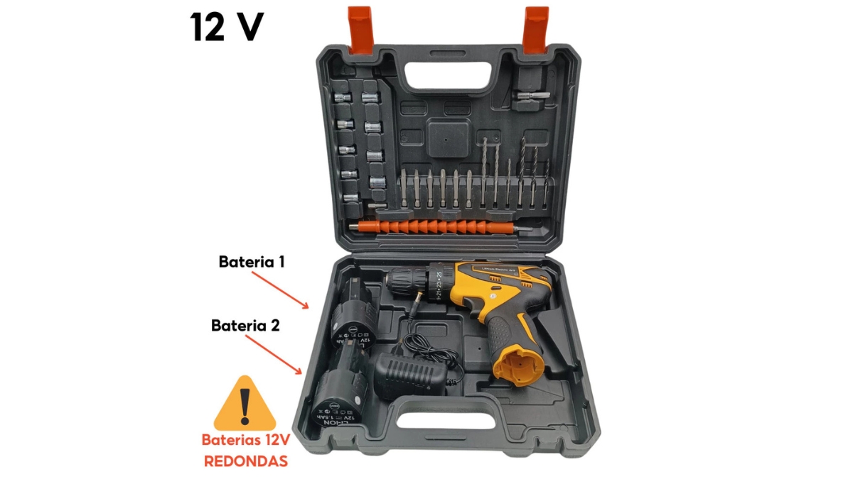 Detalhes internos da maleta e bateria da Parafusadeira 48V VIPCSSA sendo manuseada pelo usuário